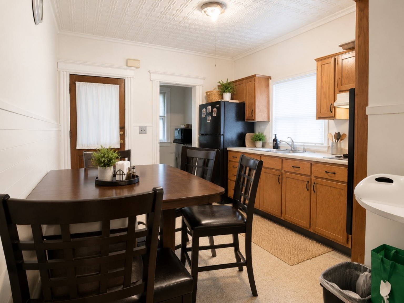 Eat-in kitchen in a represented Orange home